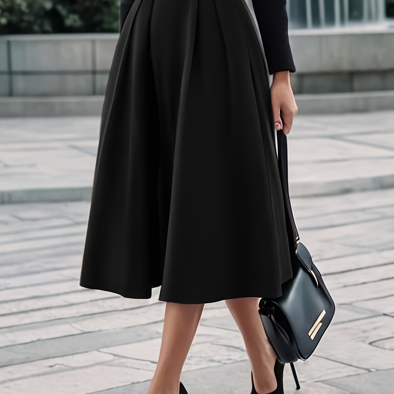 Celine Bloom | Elegant Belted Pencil Skirt