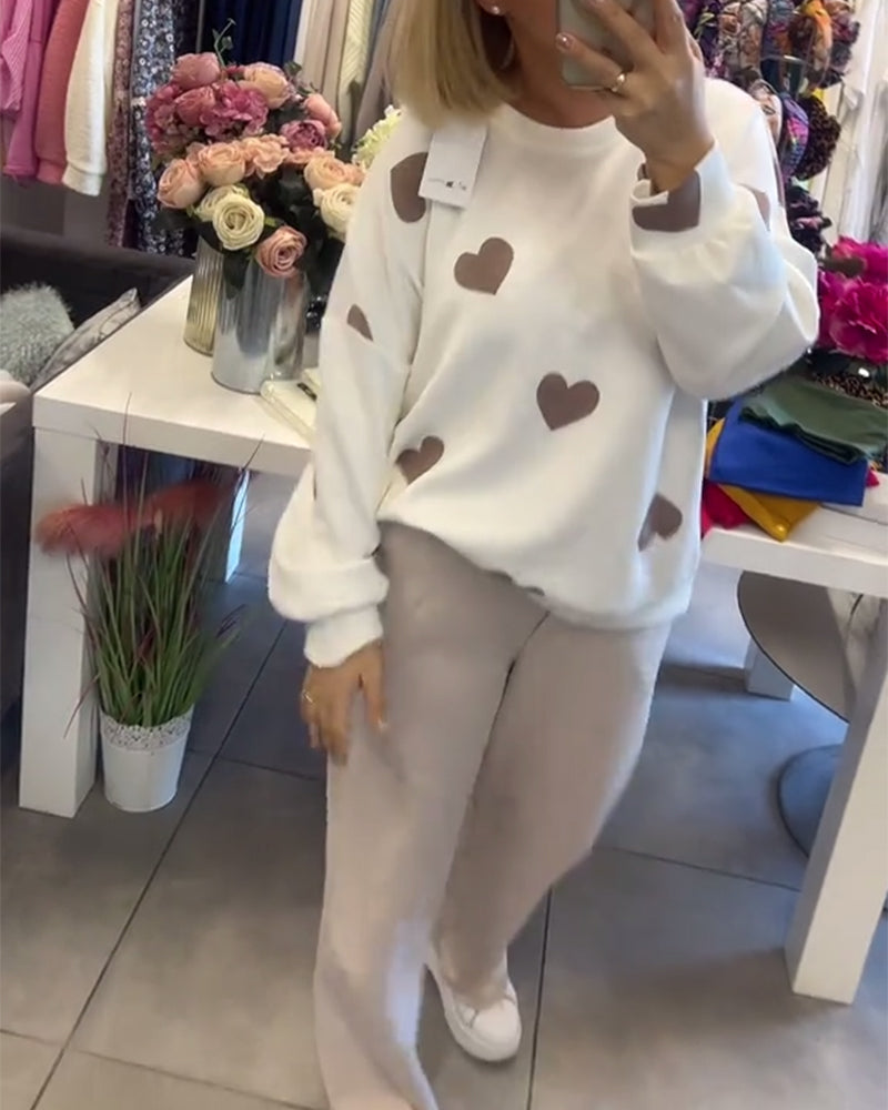 Gina™- Heart Printed Two-Piece Set