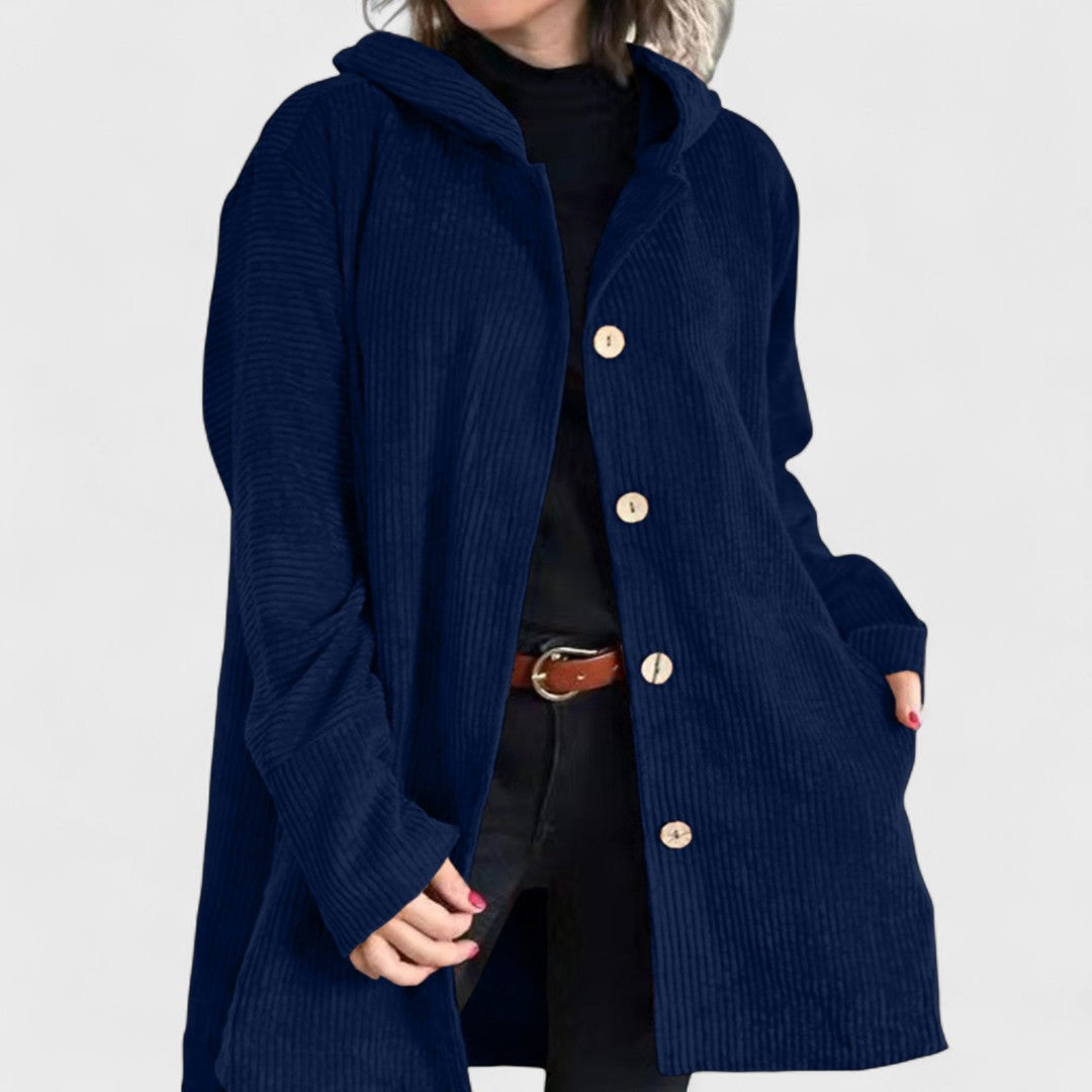 Cordia Luxe™ | Hooded Button Coat