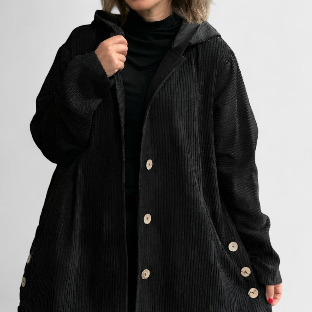 Cordia Luxe™ | Hooded Button Coat