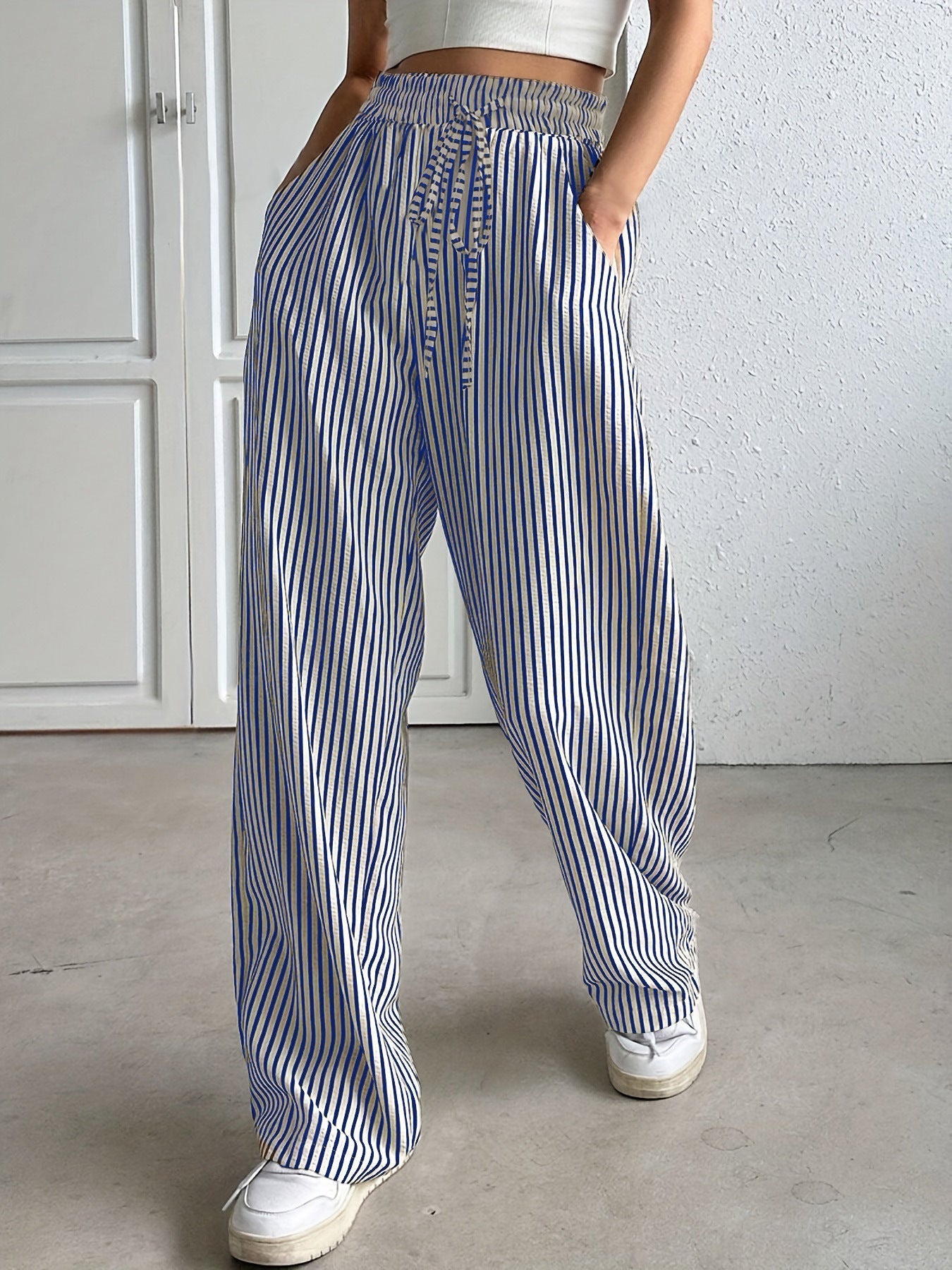 Emera | Relaxed Striped Trousers