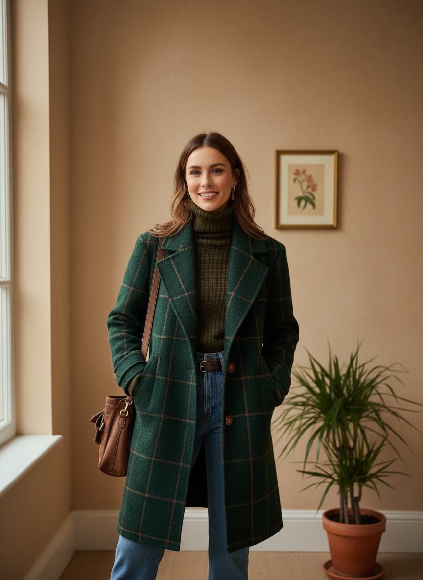 Rose – Classic Checked Coat