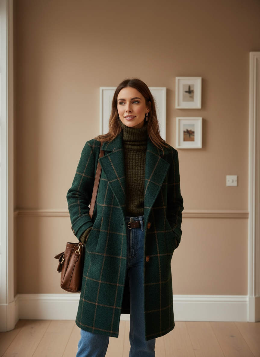 Rose – Classic Checked Coat