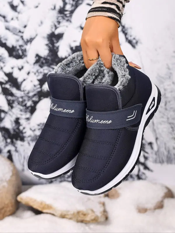 AIRA™ - Women's Winter Snow Boots Warmth, Anti-Slip PVC Sole, Fleece Lined Slip-On Shoes
