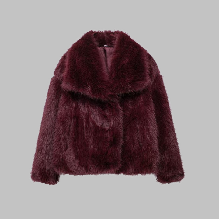 TATSULOK™ - Classy Long Sleeve Collared Fuzzy Coat