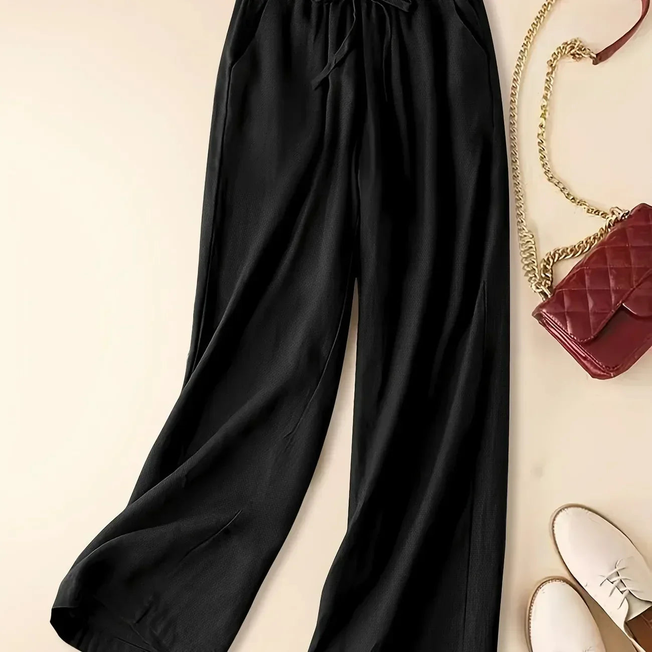Imara | Wide-Leg Drawstring Trousers