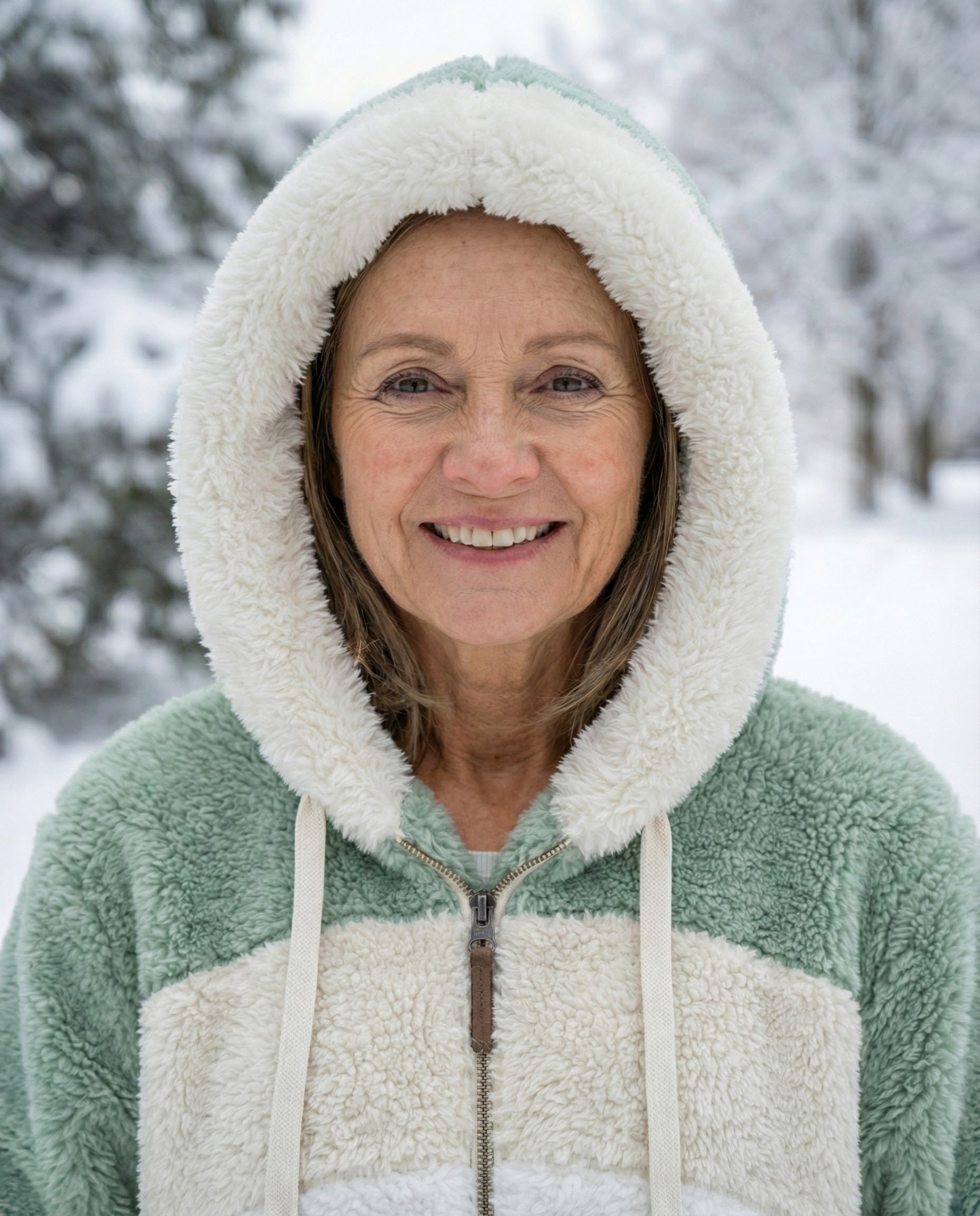 Colorblock Plush Coat