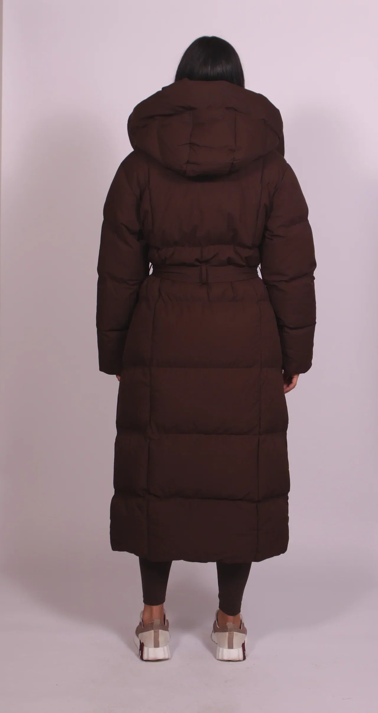Patricia - Long Belted Puffer Coat