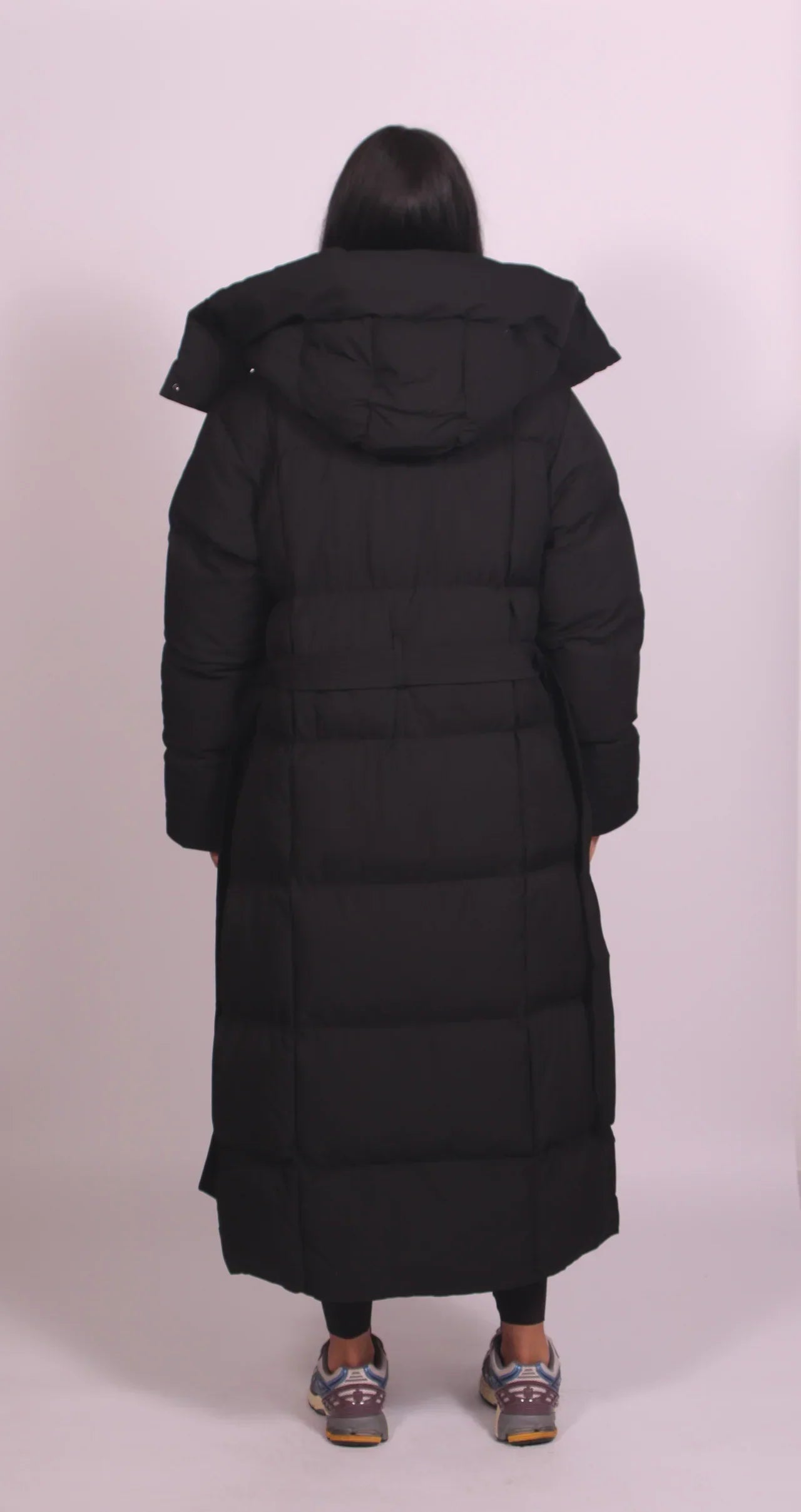 Patricia - Long Belted Puffer Coat