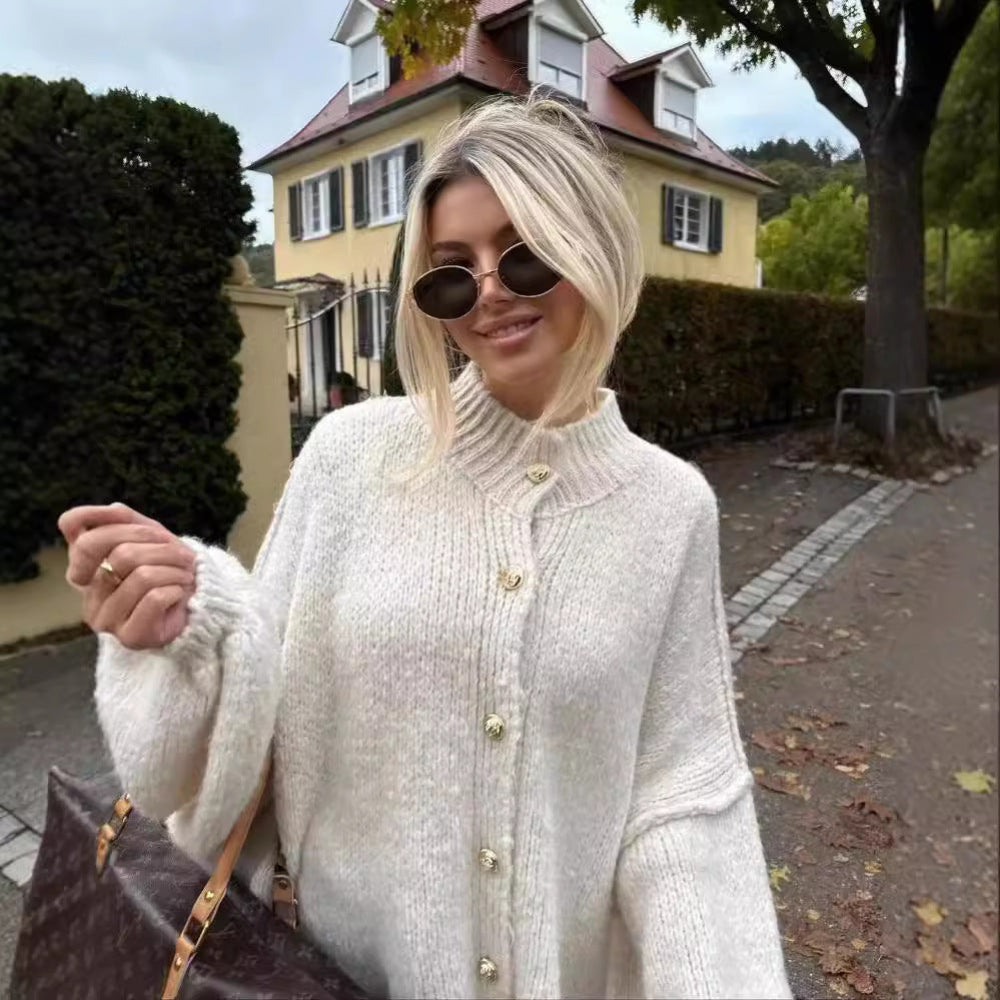 GANI™ – Classic Botton-Up Long Sleeve Cardigan