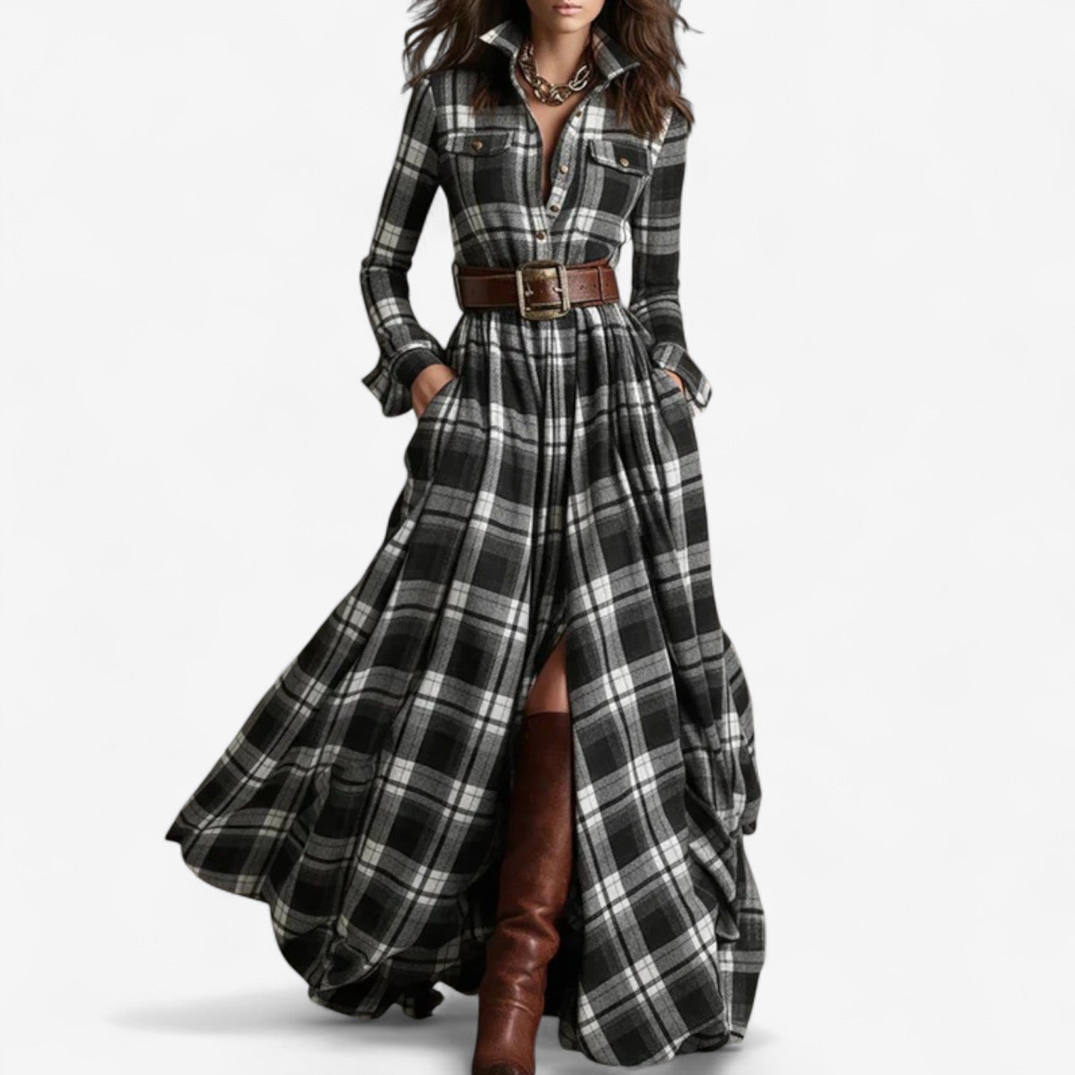 Nora | Maxi Checked Romper