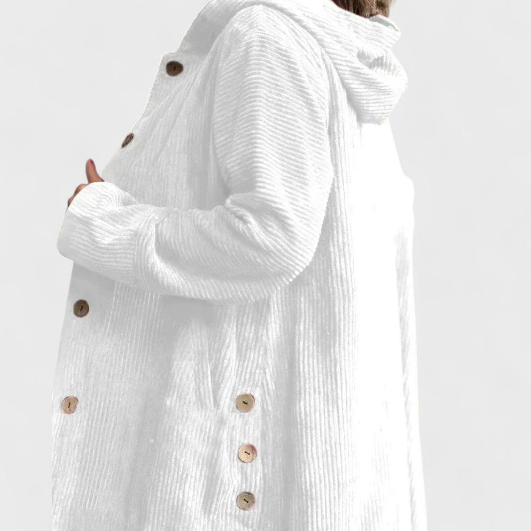 Cordia Luxe™ | Hooded Button Coat