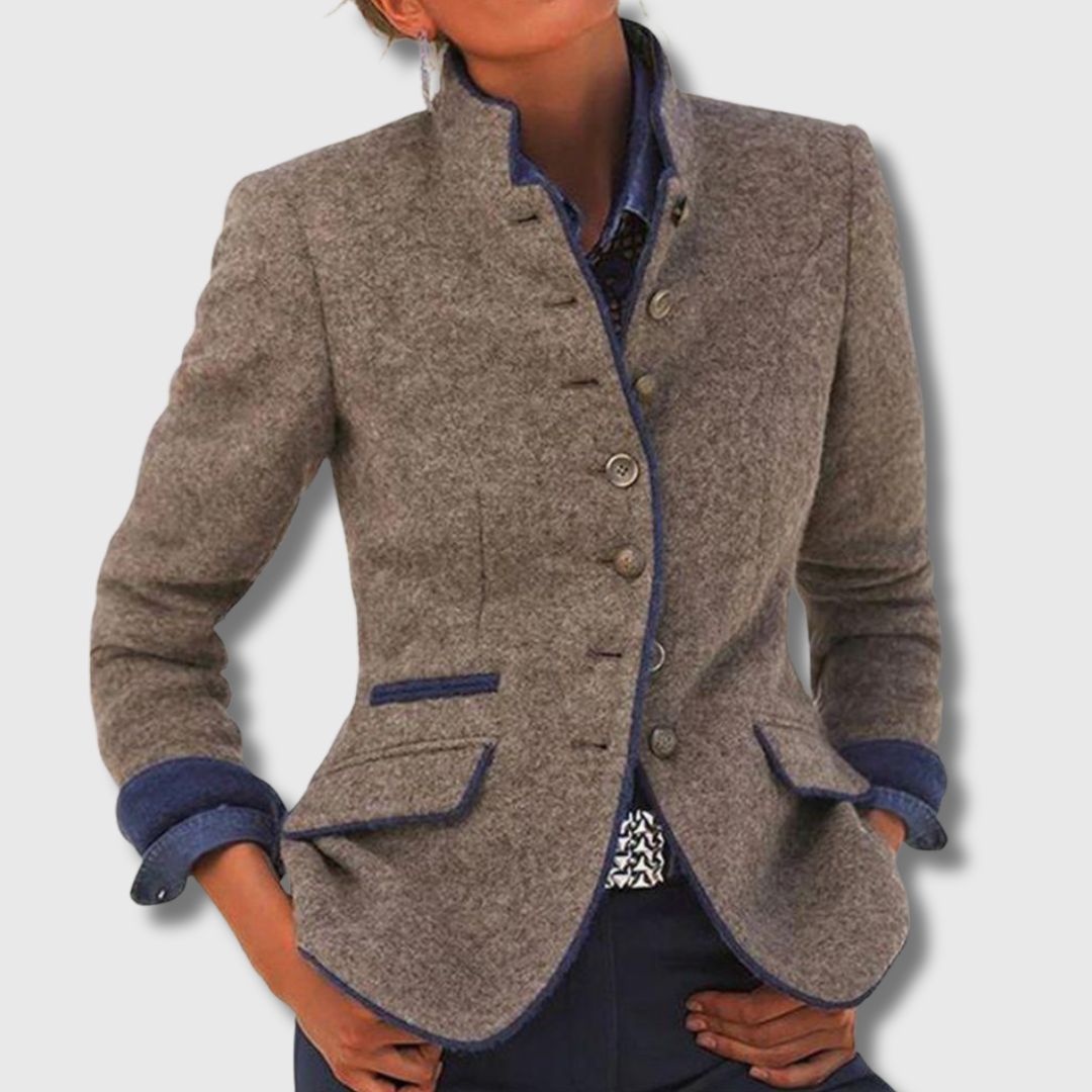 Vivienne - Women's Classic Wool Blend Blazer Limited Edition