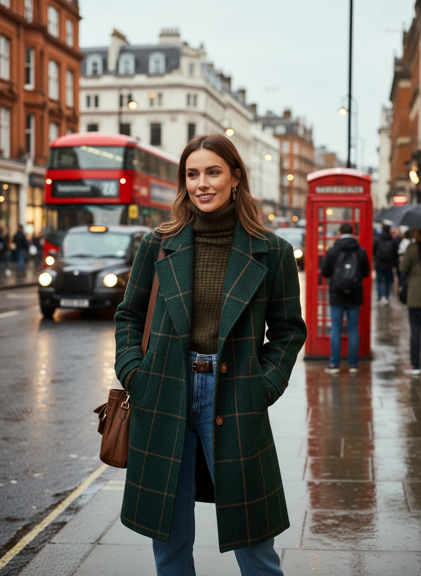 Rose – Classic Checked Coat