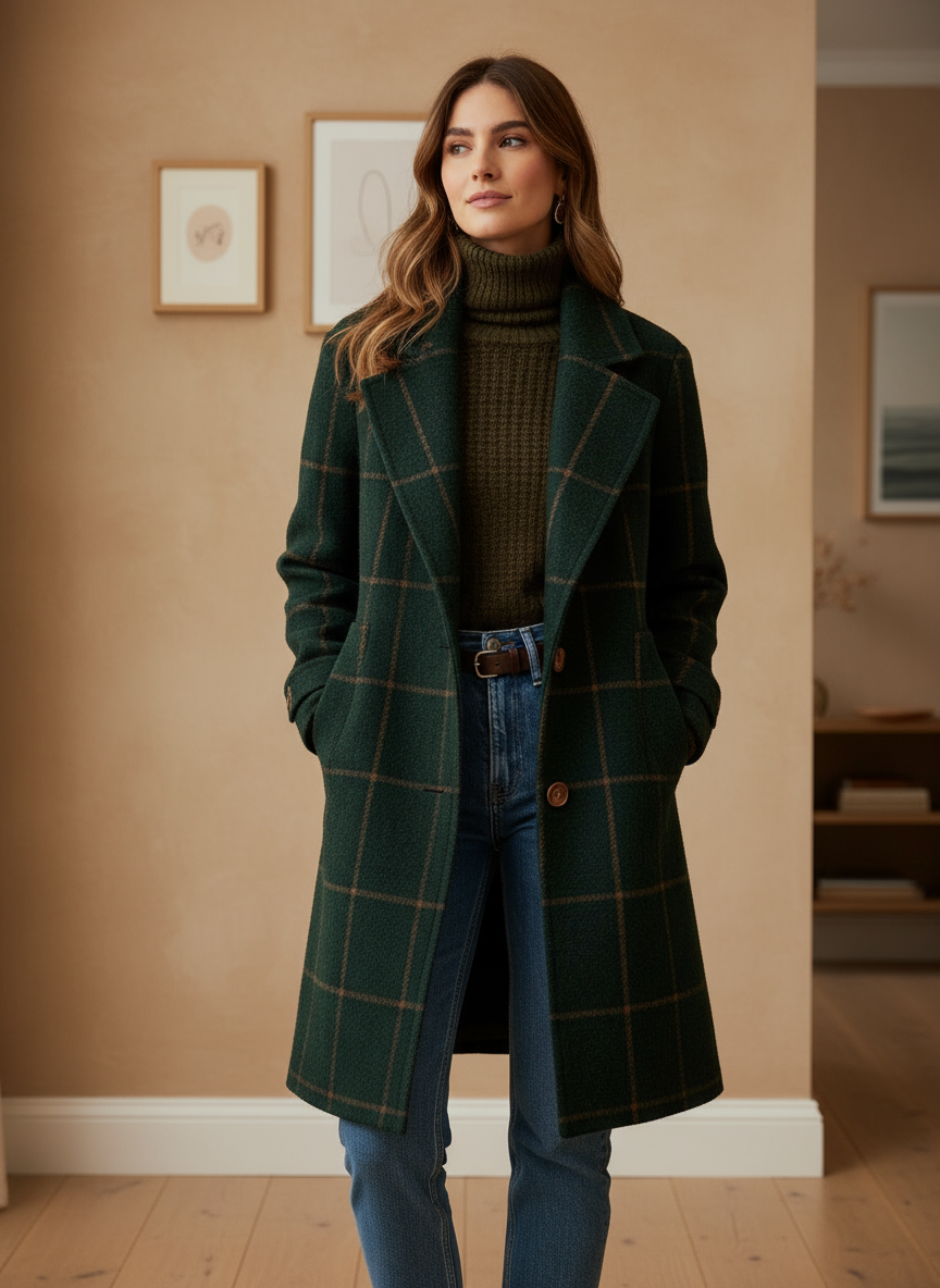 Rose – Classic Checked Coat