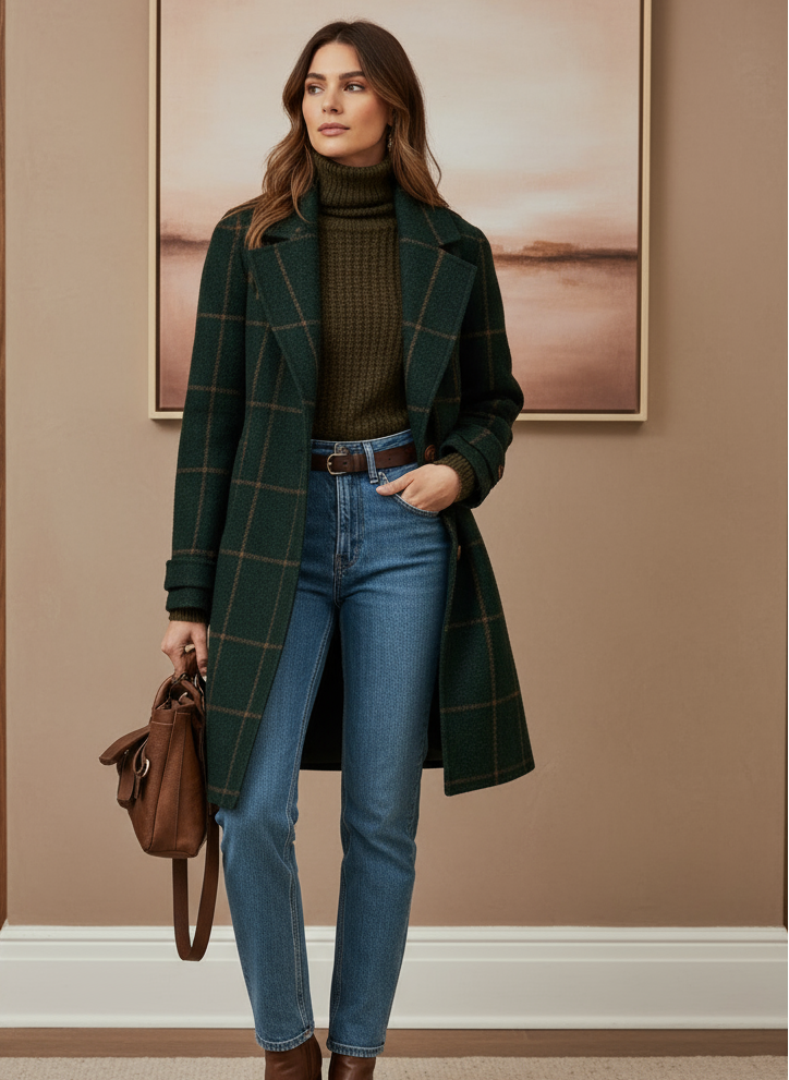 Rose – Classic Checked Coat